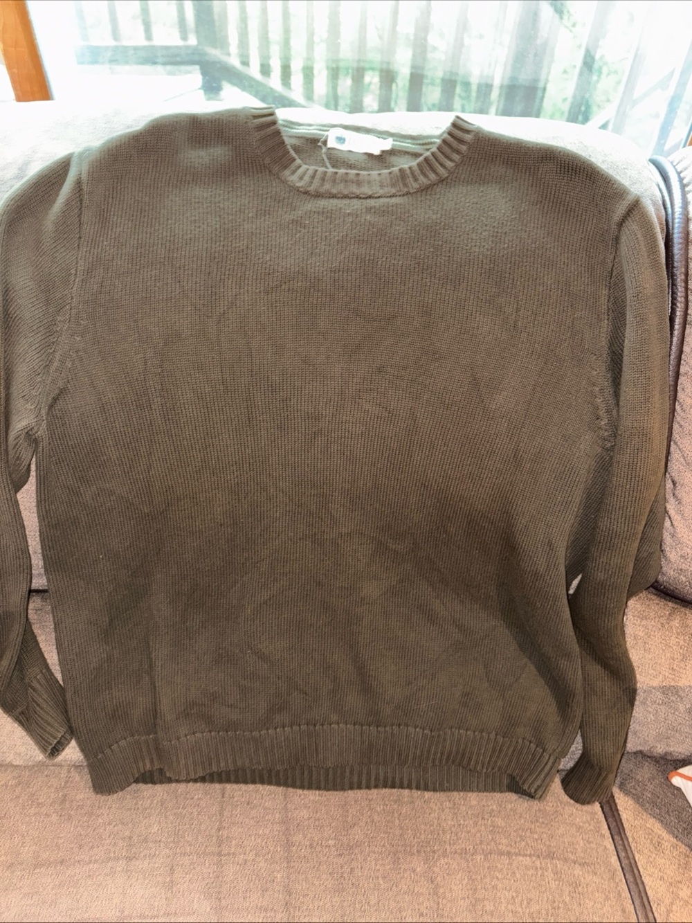 J.Crew Vintage 100% Cotton  Sweater Military Green  Size Men's L
